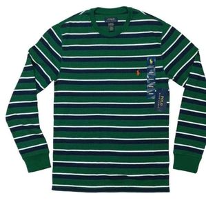 Polo Shirt XL Green and White